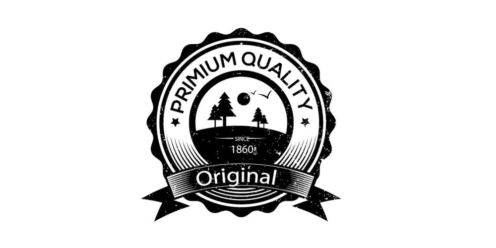 Free Vintage Black and White Badge