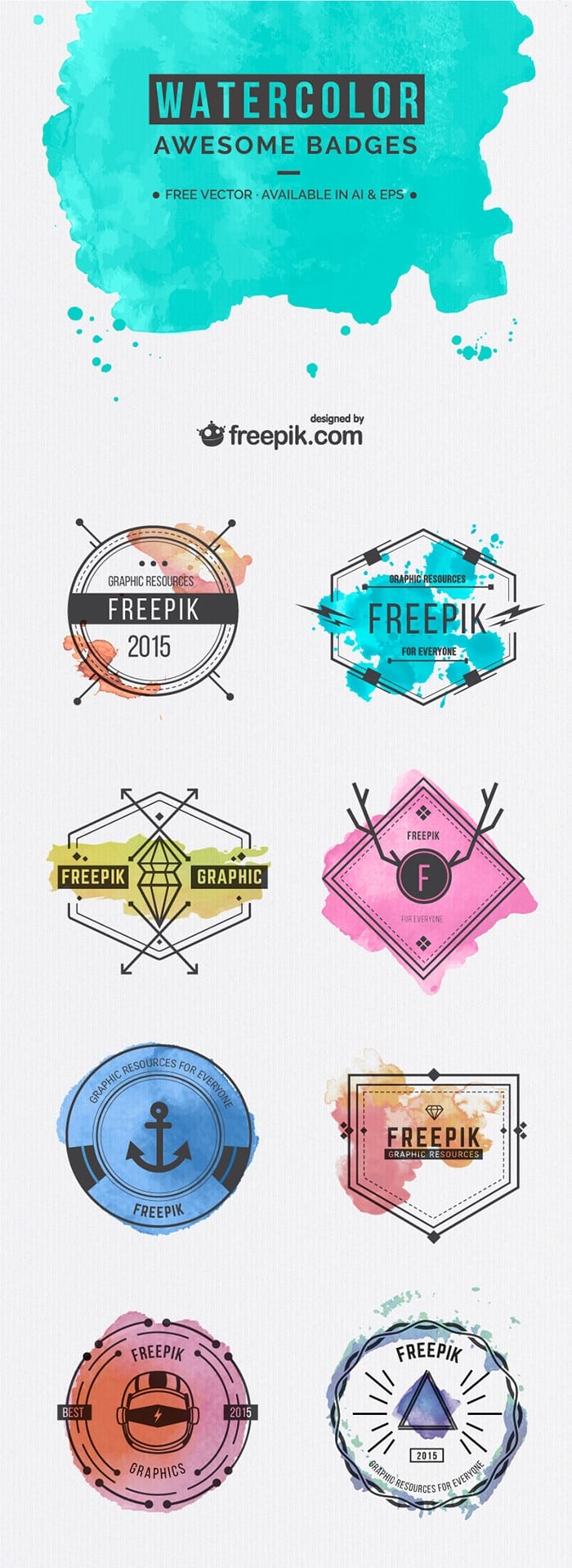 Free-Watercolor-Badges