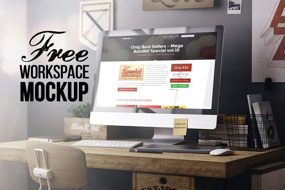 Free Workspace Mock up