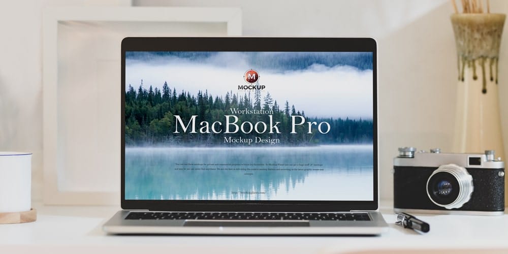 Free Workstation MacBook Pro Mockup