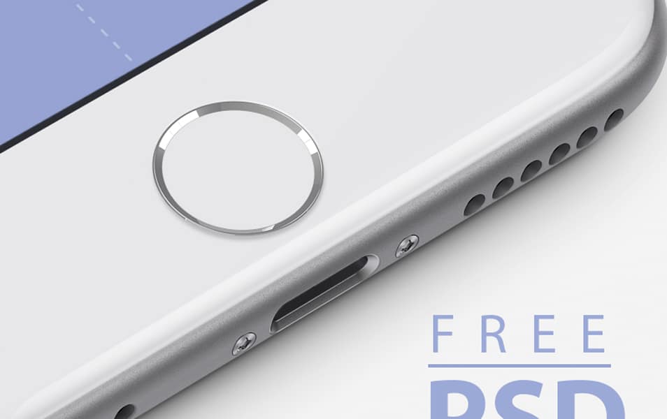 Free iPhone 6, 4.7-inch PSD Template