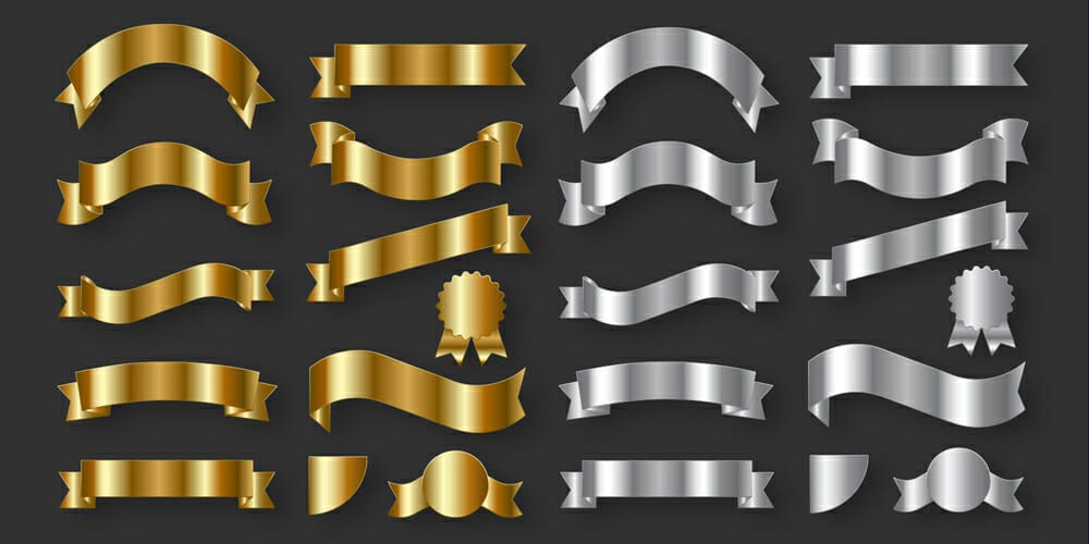 Gold and Silver Ribbons