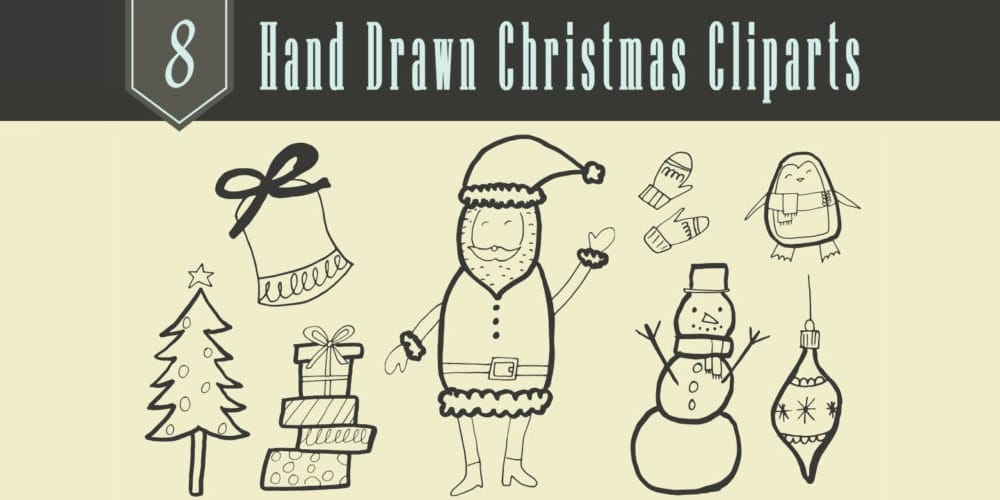 Hand Drawn Christmas Cliparts