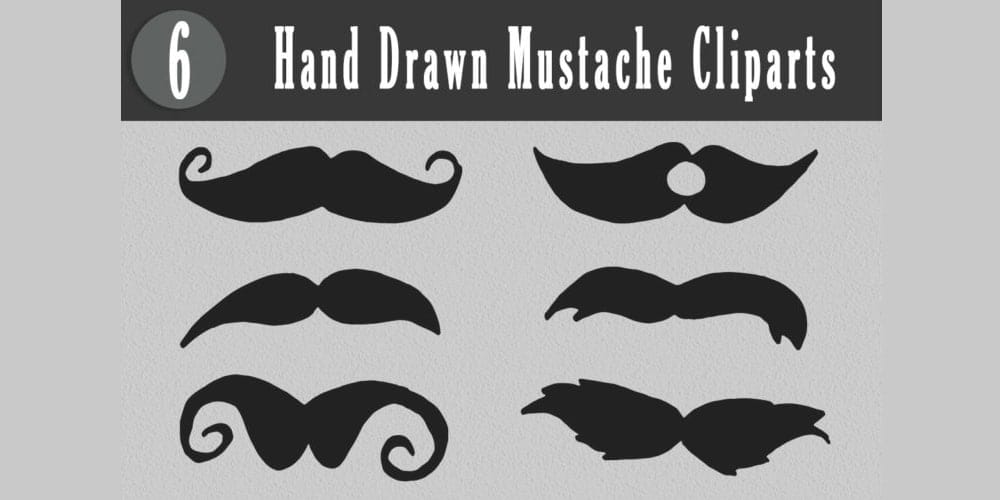 Handmade Mustache Cliparts