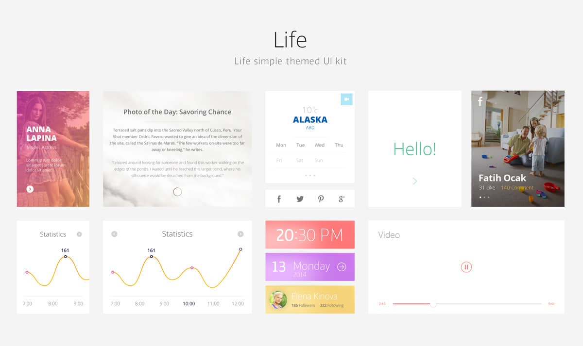 Life UI Free PSD