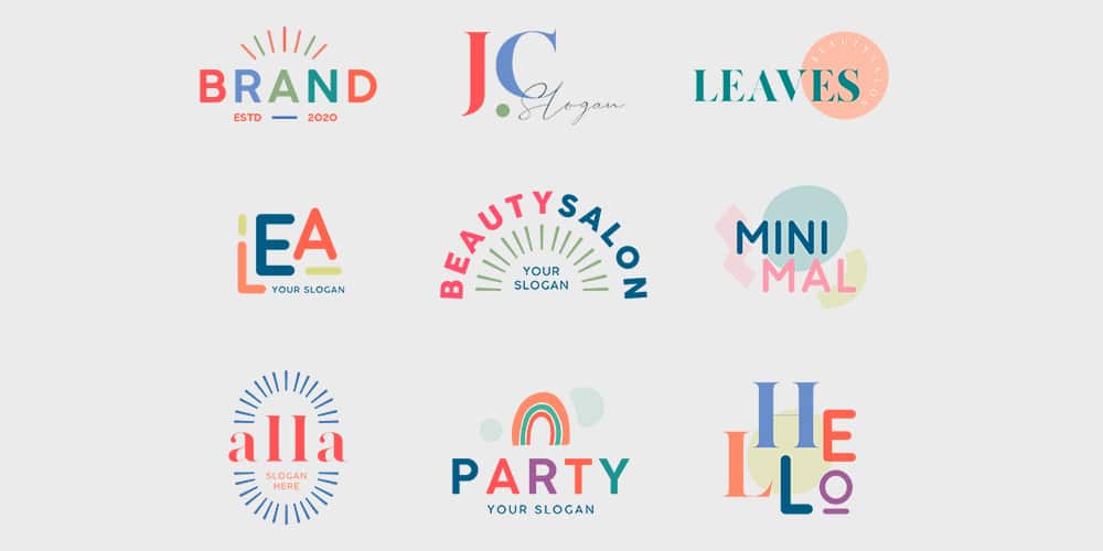 Multicolored Logo Set Template
