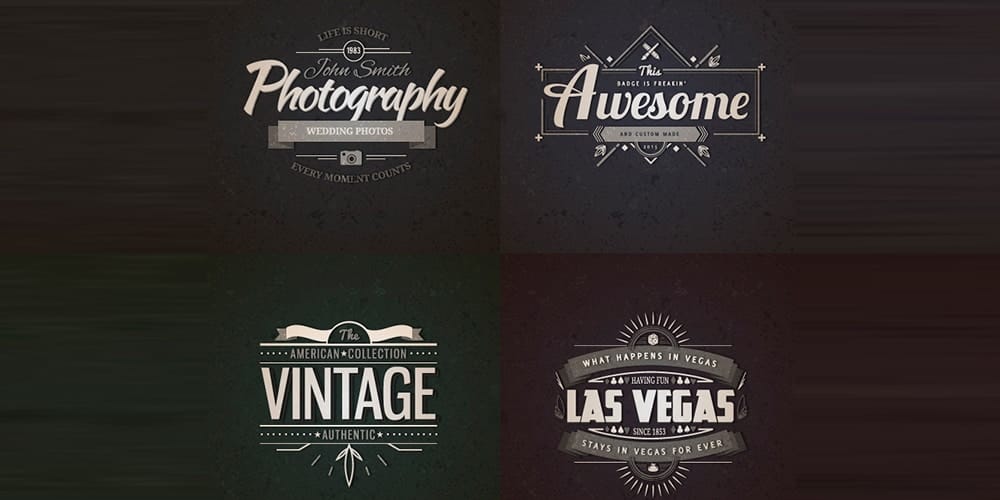 Retro Vintage Badges