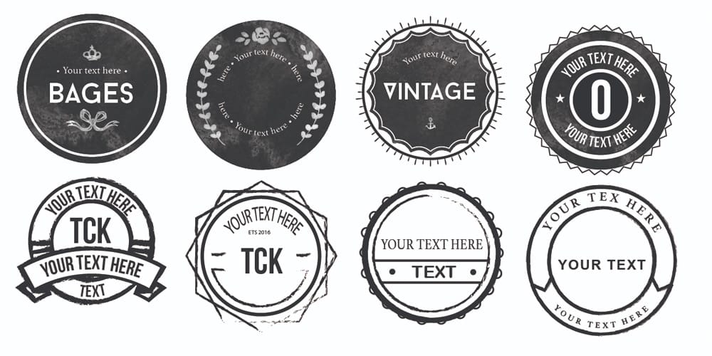 Rounded Rough Badges
