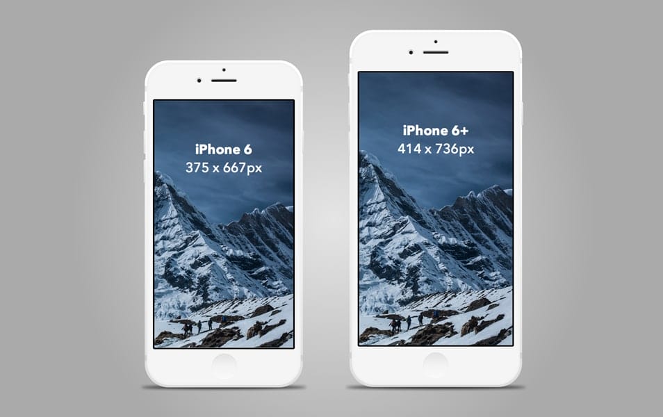 Slate style iPhone 6 / 6+ mockup [Sketch]