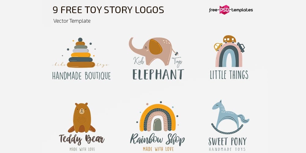 Toy Story Logo Template Set