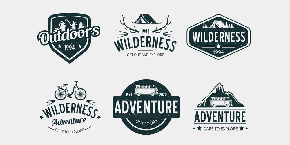 Vintage Adventure Logo for Camping Agency