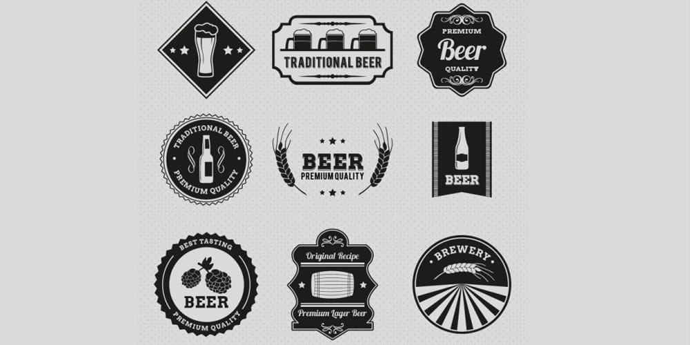 Vintage Beer Badges