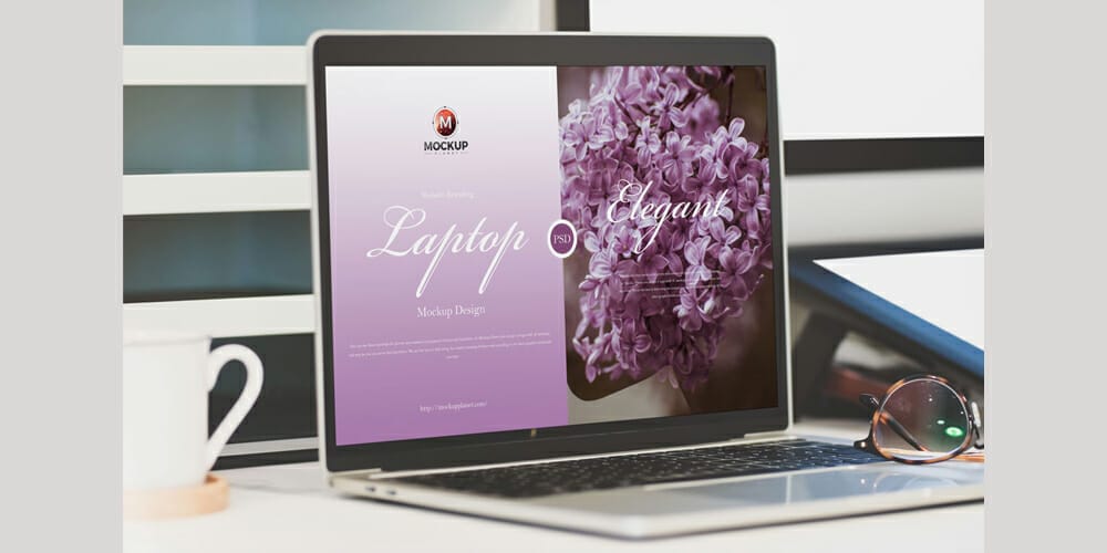 Website Branding Laptop Mockup Design
