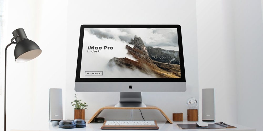 iMac Pro in Desk Mockup