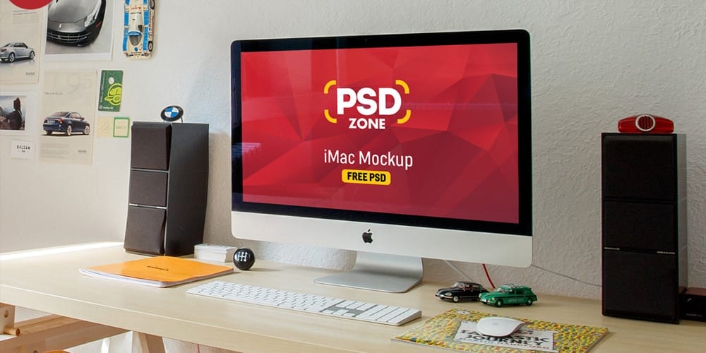iMac Workstation Mockup PSD