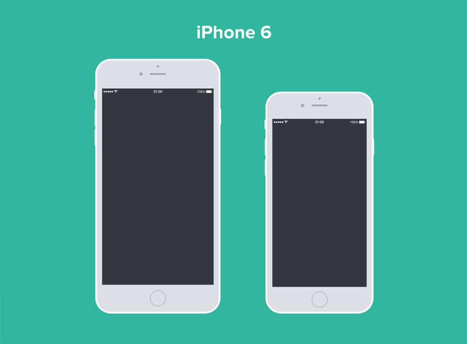 iPhone 6 & 6 Plus Free PSD Mockup