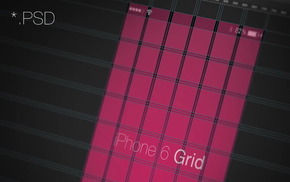 iPhone 6 Grid Mockup Template