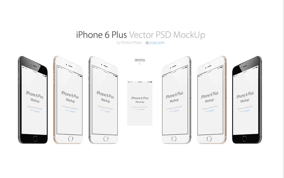 iPhone 6 Plus Free Angled PSD MpckUp