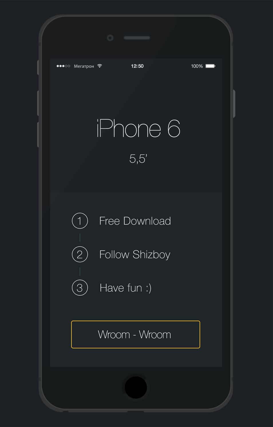 iPhone 6 Plus - Free Psd Flat Mockup