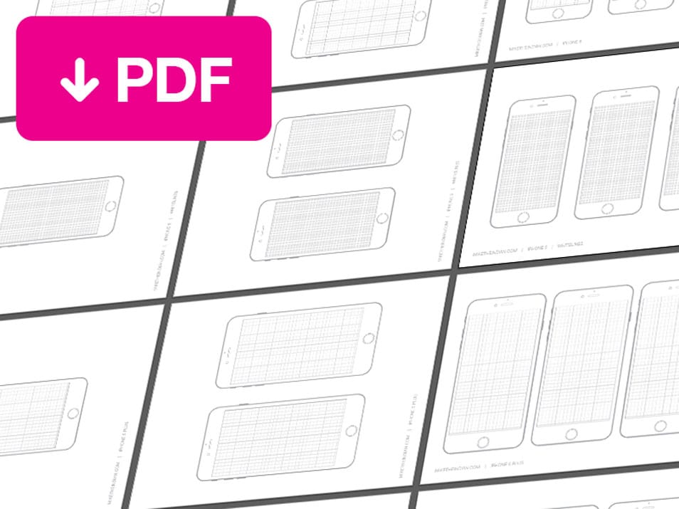 iPhone 6 and iPhone 6 Plus Sketch Templates