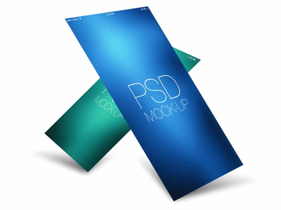 iPhone 6 & iPhone 6 plus UI Screen Mock-up Free PSD