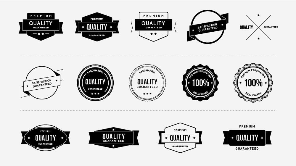 vector quality badges 