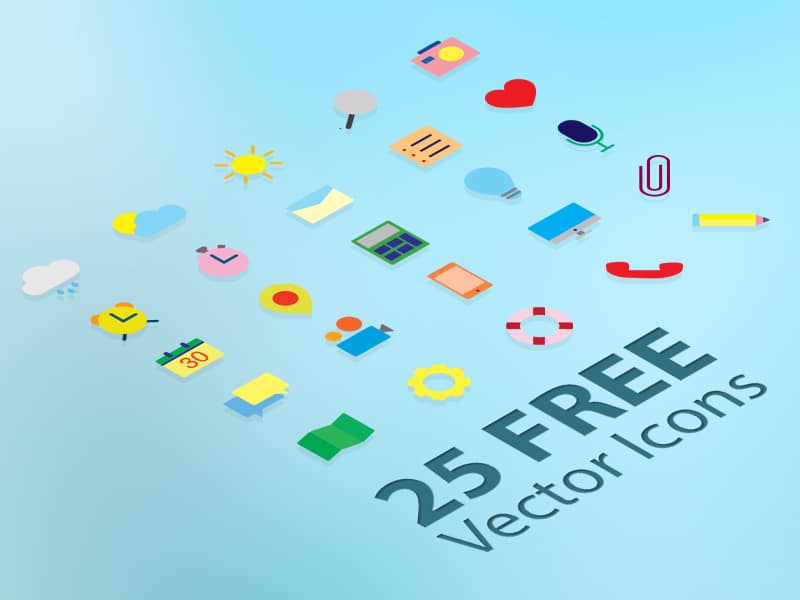 25 Free Flat Vector Icons