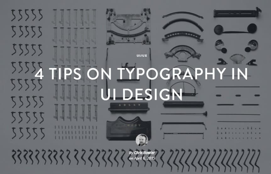 4 Tips on Typography in UI Design