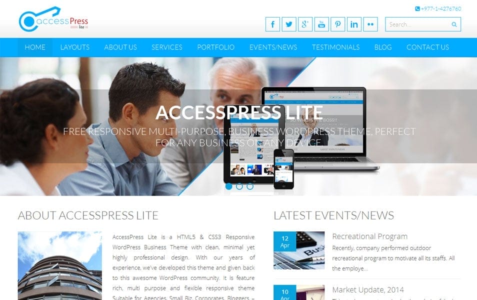 Accesspress Lite Free Photography WordPress Theme