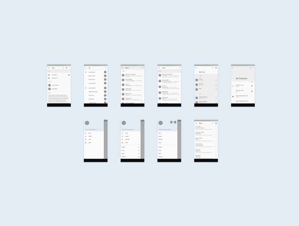 Android L Mobile UI Template (Sketch)