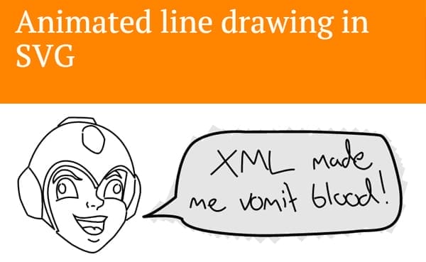 Animated line drawing in SVG