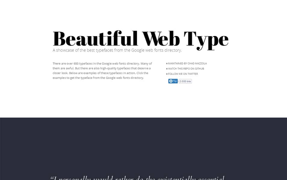 Beautiful Web Type