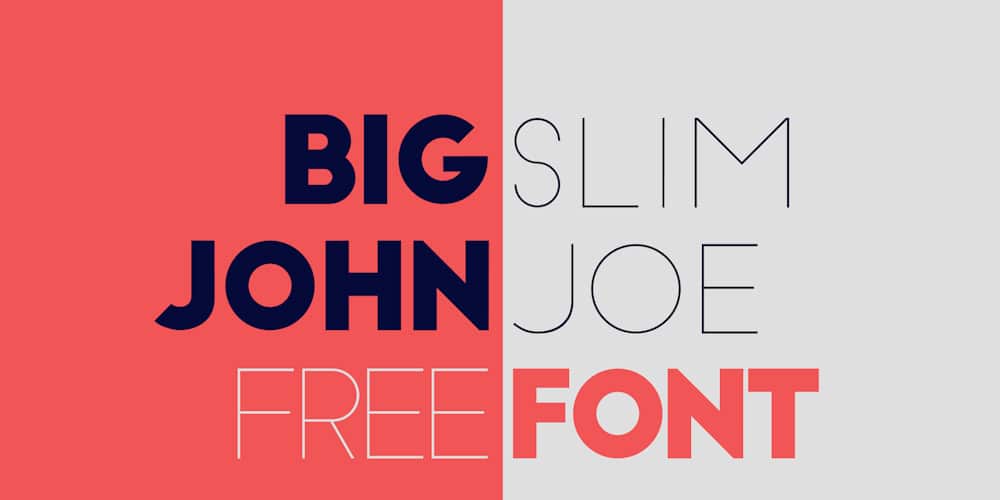 Big John or SlimJoe Free Font
