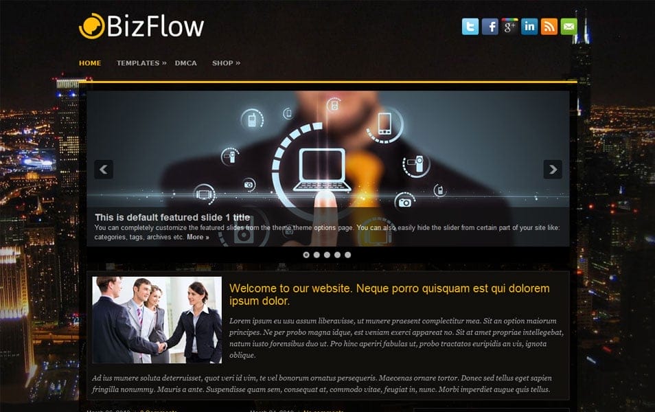 BizFlow Free Portfolio WordPress Theme