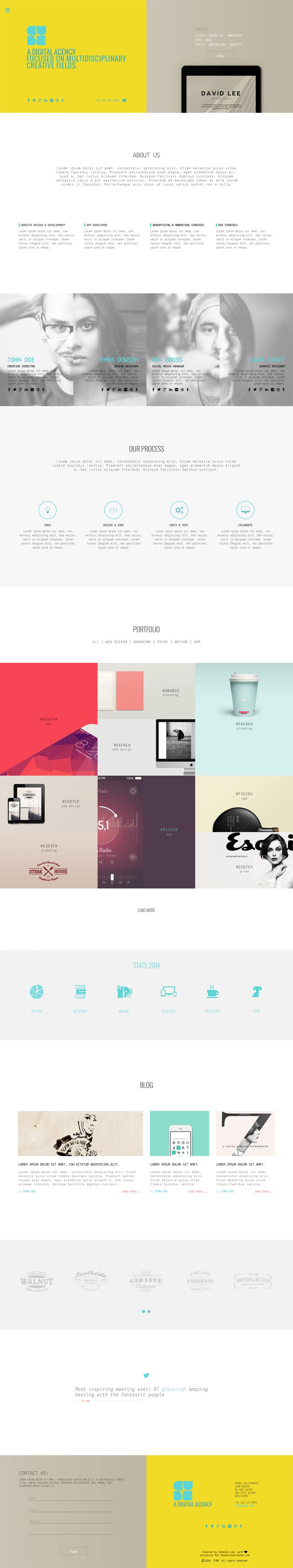 CUBE - Free Web Template PSD
