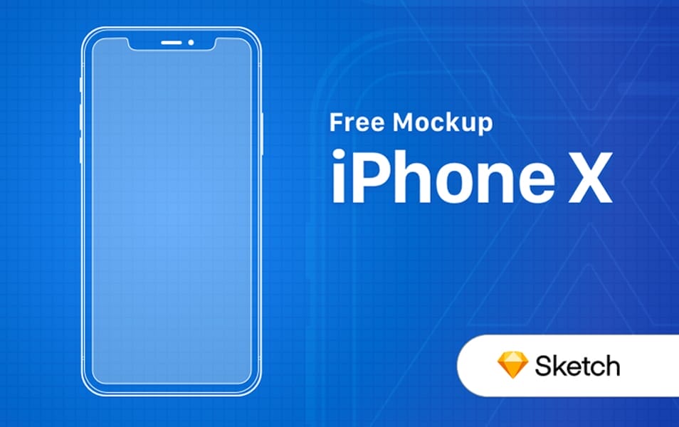 FREE iPhone X Outline Mockup
