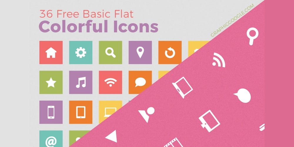 Free Basic Flat Colorful Icons