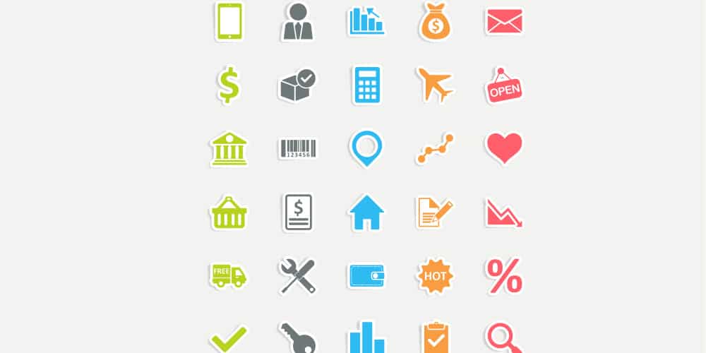 Free Business Sticker Vector Icons