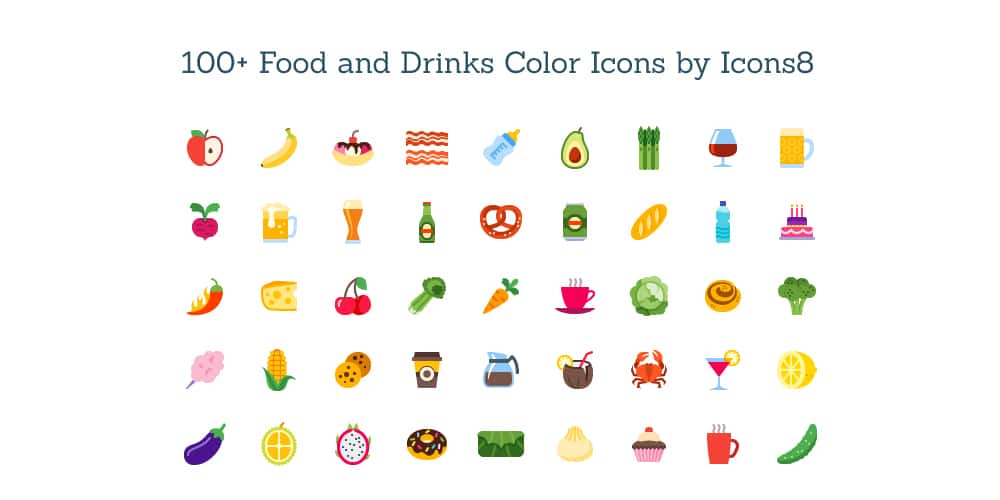 Free Color Food and Drink Icons