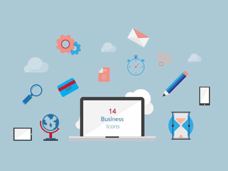 Free Flat Business vector icons