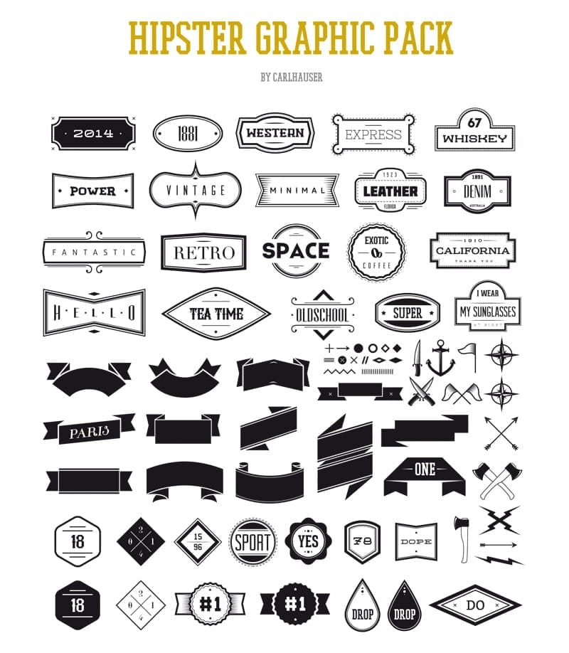Free Hipster Vectorpack