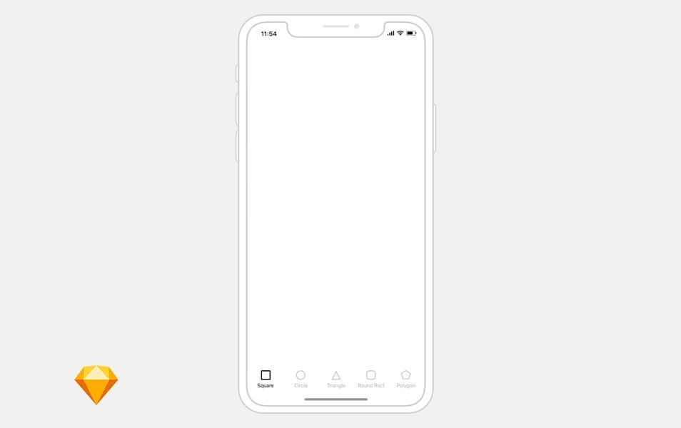 Free iPhone X Wireframe Template
