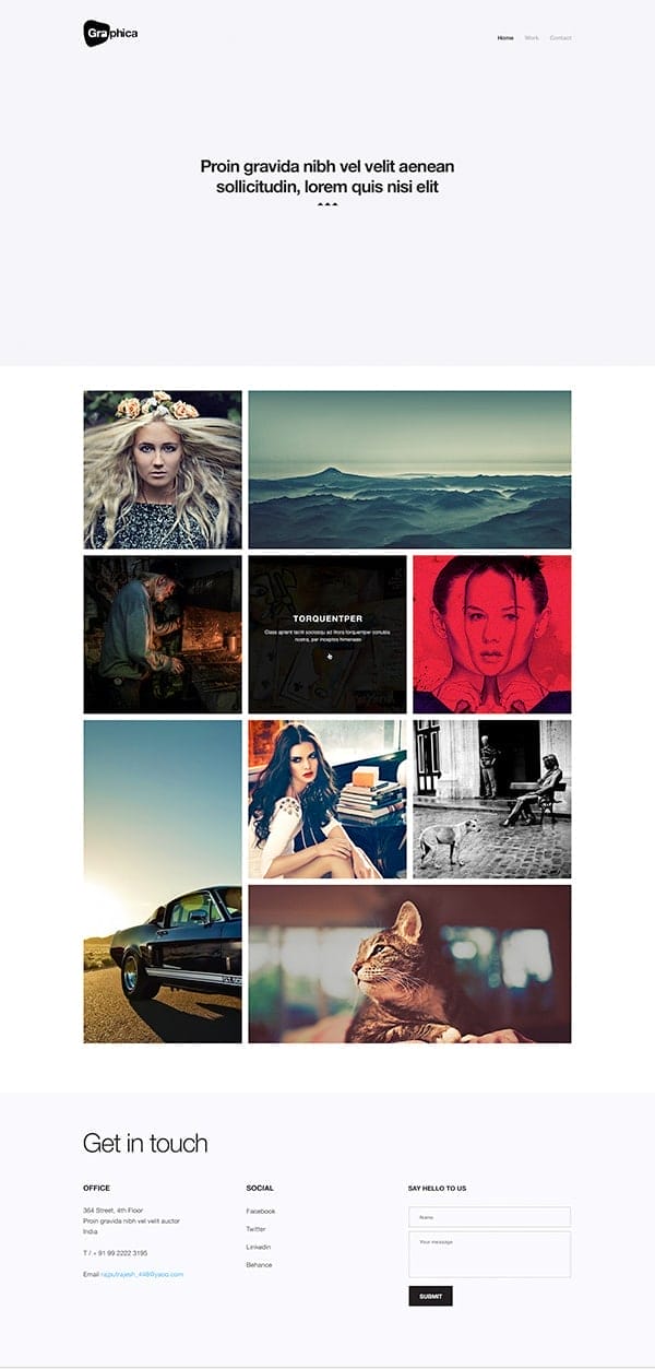 Graphica - Responsive Free Web Template PSD