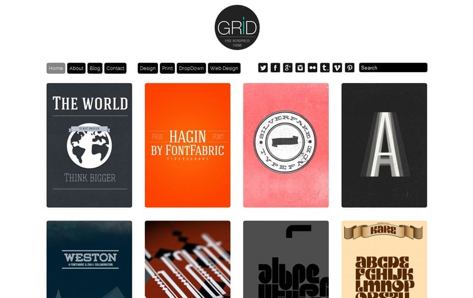 Grid Free Portfolio WordPress Theme