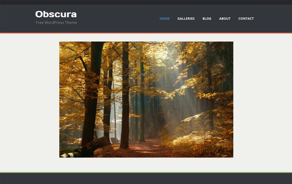 Obscura Free Photography WordPress Theme