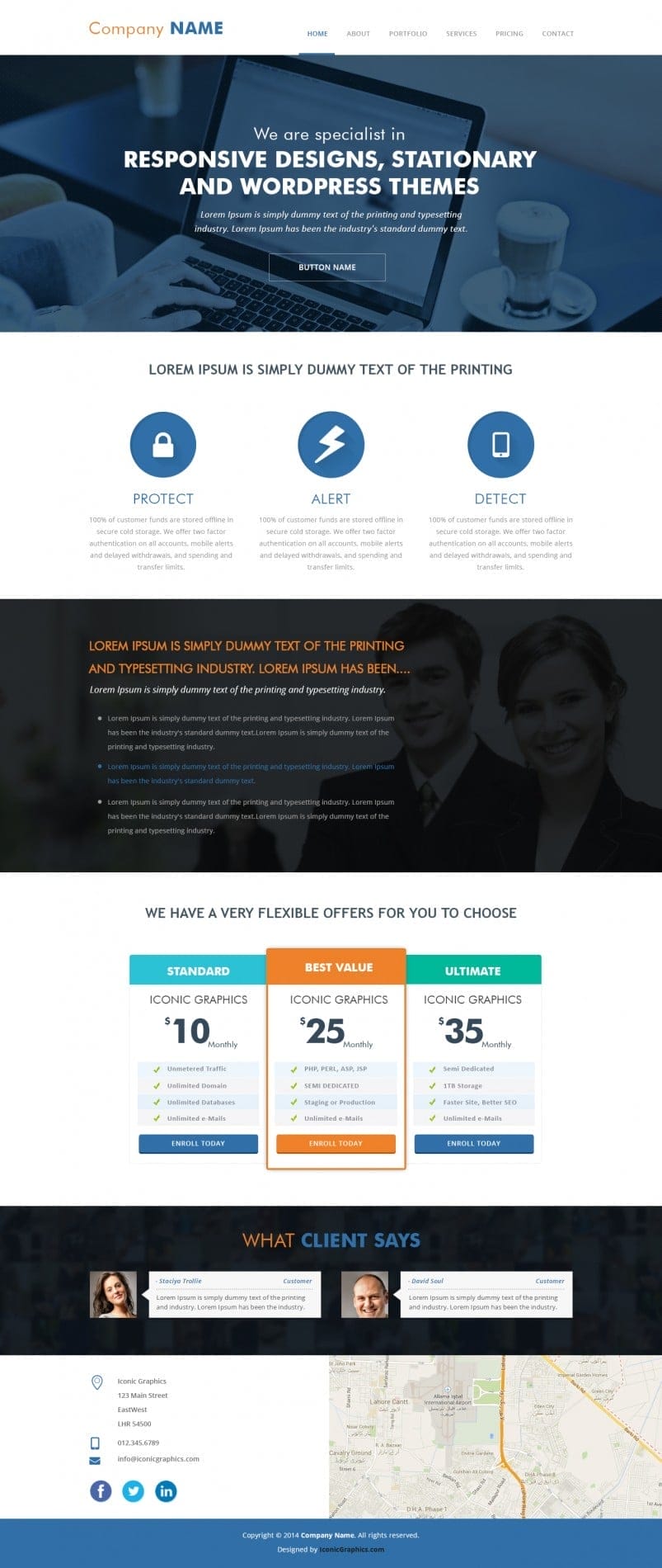 Parallax Template PSD