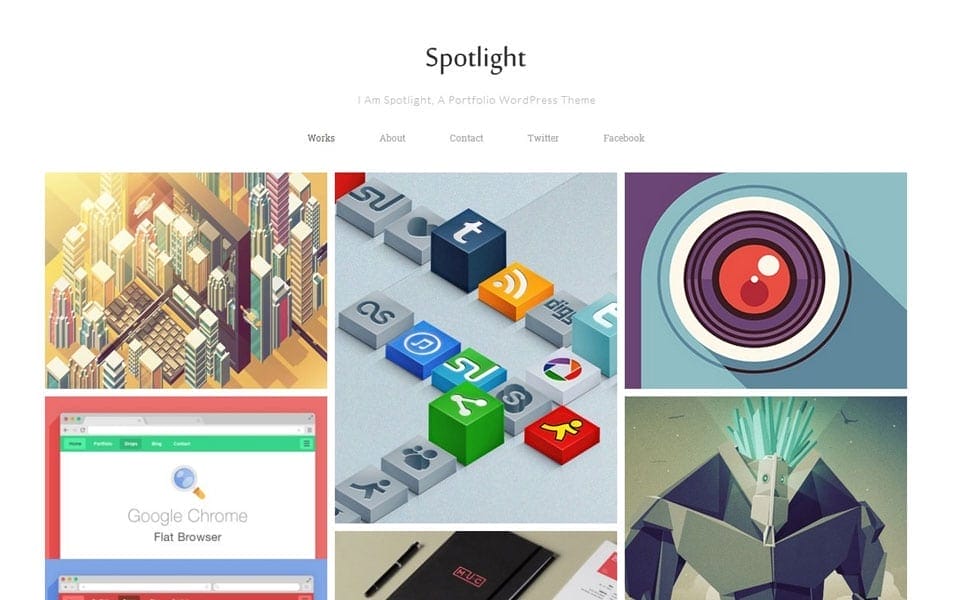 Spotlight Free Portfolio WordPress Theme