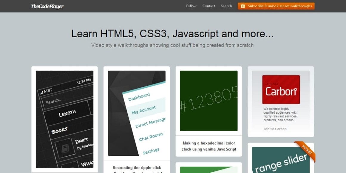 Best Places to Learn Web Development 29 Thecodeplayer