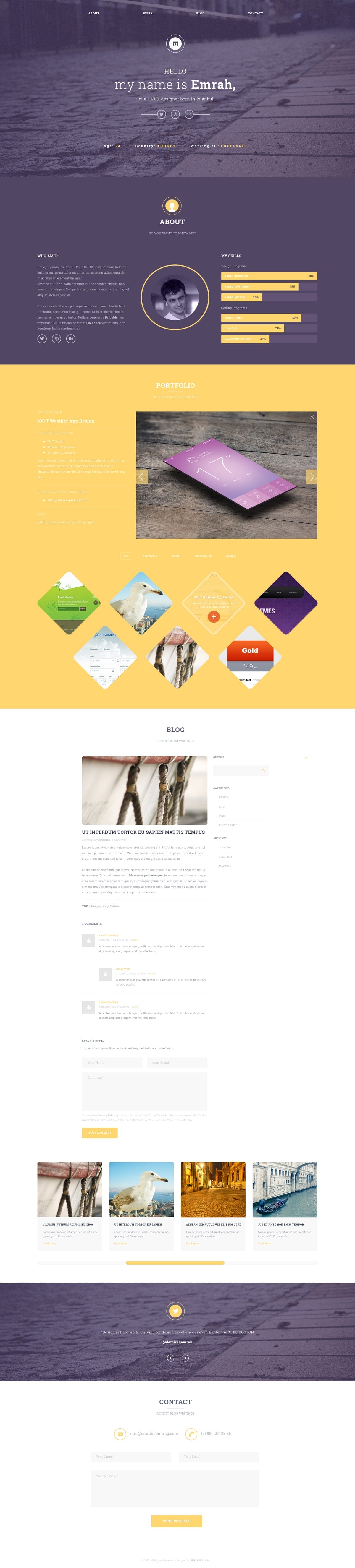 UIPIXELS Portfolio Template PSD