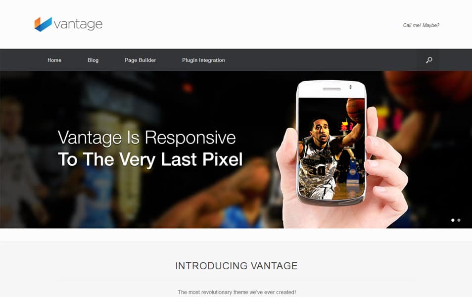 Vantage Free Portfolio WordPress Theme